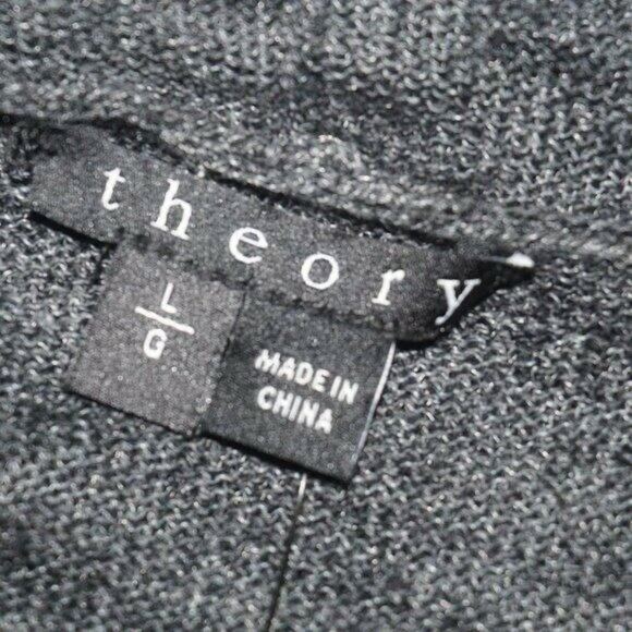 Theory Trincy C Evian Space Wool Cardigan Sweater Large New $345 - Picture 4 of 9